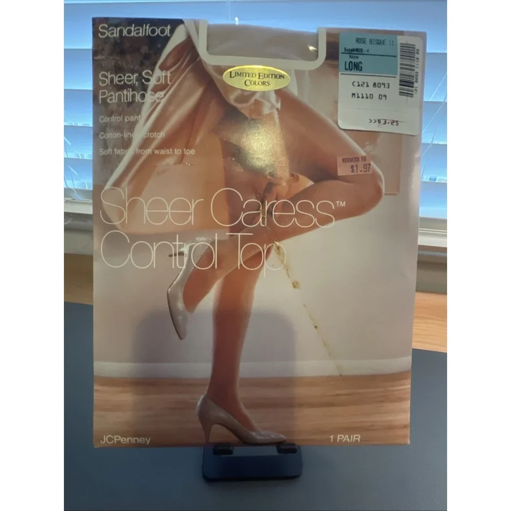 JC Penny Sheer Caress Control Top, Sheer Support Women Pantyhose Tall Lot of‎ 7